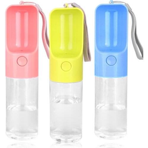 450ml Portable Dog water bottle Travel Puppy Drinking Outdoor Bowl Waterer for pet Dog gourd drinker Feeder Dispenser