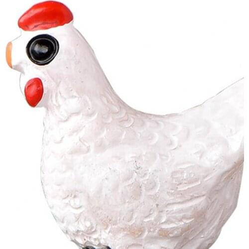 5Pcs Miniature Model Handmade Chicken Shape Plastic Decorative Multi-use Miniature Decor for Doll House