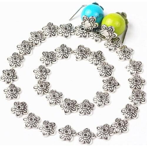 7mm Antique Silver Flower Bead Caps For Jewelry Findings DIY Necklace Earring Accessories End Caps 500pcs/lot
