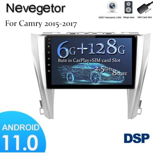 Android 11.0 For Toyota Camry 8 50 55 2014-2017 Car Radio Multimedia Video Player GPS Navigation NO DVD 2 Din DSP IPS