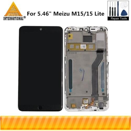 Original Axisinternational 5.46" For Meizu M15 Snapdragon 626 LCD Screen Display+Touch Panel Digitizer For Meizu 15 Lite Frame