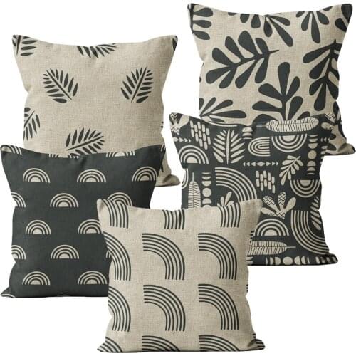 Nordic Style Simple Home Decor Pillow Case Plant Scandinavian Decorative Cushions 45*45 40*40 Sofa Linen Cushion Cover