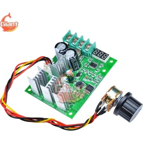 DC 12V 24V 36V 30A LED Digital DC Motor Speed Controller Car Fan Light Voltage Regulator PWM Speed Adjustable DC 6-60V Governor