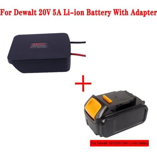 DCB200 DE20V For Dewalt 18V/20V 5A Lithium Battery Adapter DIY Electronic Line Power Tool Battery electronic circuit adapter