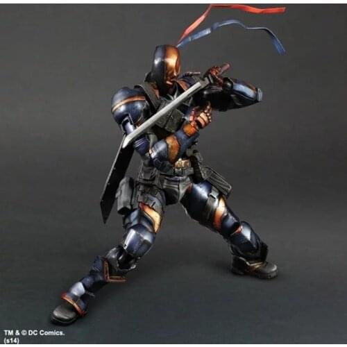 Play Arts Arkham Origins Deathstroke Action Figures Toys 25cm