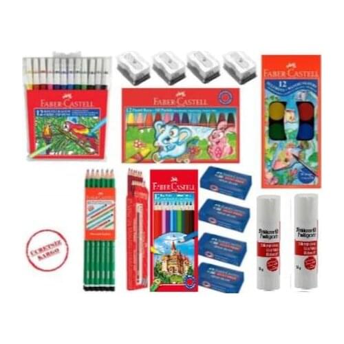 FABER CASTELL SCHOOL-STATIONERY 16 PIECE MEGA SET PAINT PEN, SİLGİ
