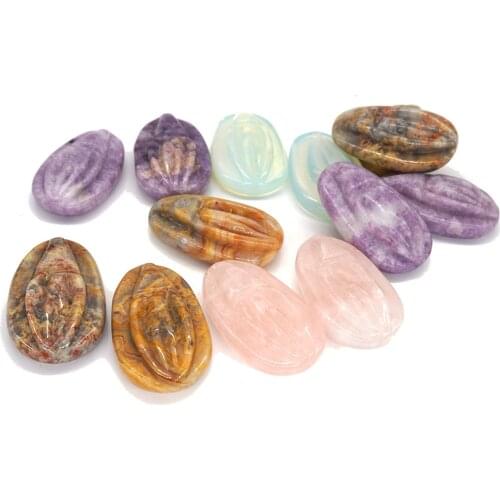 2" Source Of Life Figurine Natural Stones Carved Vulva Decorations Healing Reiki Crystal Quartz Statue Women Aesthetic Ornament