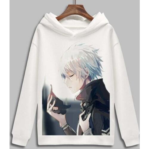 Tokyo Ghoul Cosplay Hoodie Ken Kaneki Cartoon Print Fleece Sweatshirt Hoodies Pullover Streetwear Top Costume Hoody