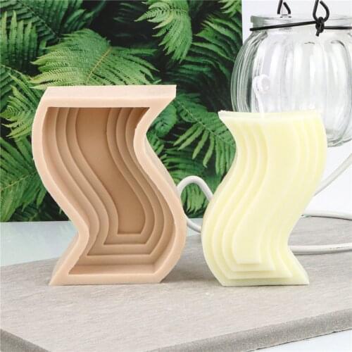Ladder Shaped Geometric Silicone Candle Mold Aromatherapy Irrgular Plaster Simple Line Wax Architectural