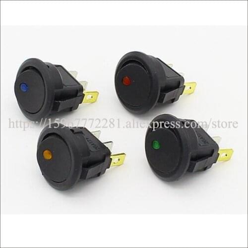 KCD1-8-101EN Rocker Switch 20A 12VDC led rocker switch Led Dot Light 3 pins ON-OFF Car Dashboard Dash Boat Toggle Switch