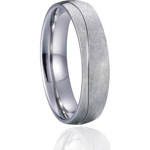 Unique Matte mens wedding band finger rings for men stainless steel jewelry fashion ring man Alliance anniversary