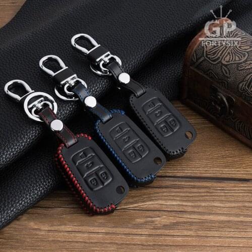4 Buttons Leather Car Key Case Cover Bag FOB Remote For Chevrolet Camaro Cruze Equinox Malibu Orlando Sonic 4 Buttons Flip key