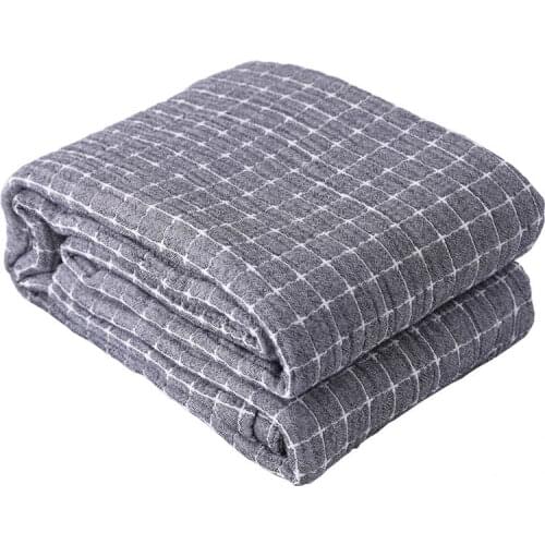 Summer Cotton Gauze Towel Muslin Blanket for Sofa Bed Nap Air-conditioning Quilt Women Wrap Throw Blankets for Car Office