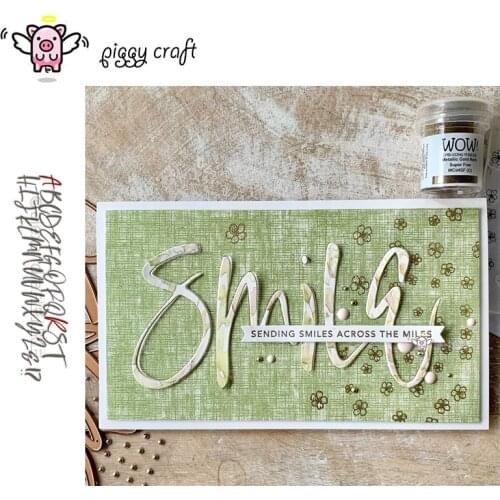 Piggy Craft metal cutting dies cut die mold 29Pcs Letter decoration Scrapbook paper craft knife mould blade punch stencils dies