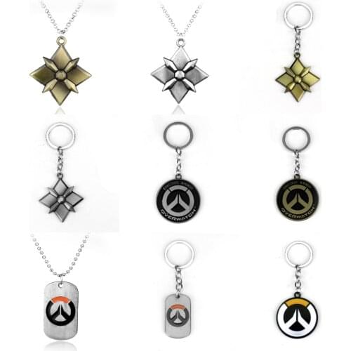 The Overwatch Metal Keychain Hot Game Bronze Silver Plated Car Accessories Key Ring Holder Llaveros for Women Men Jewelry Gift