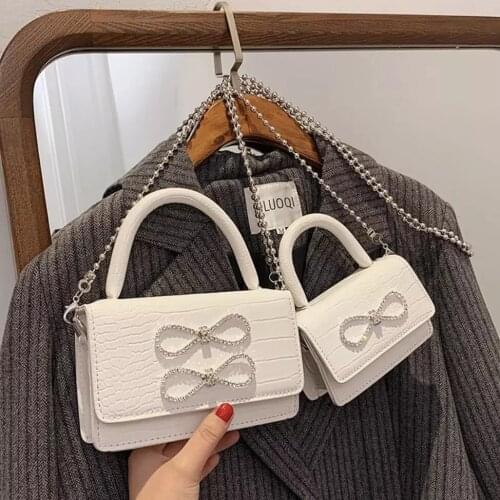 Stone pattern Mini Tote bag 2021 Summer New High-quality PU Leather Womens Designer Handbag Cute Bow Shoulder Messenger Bag