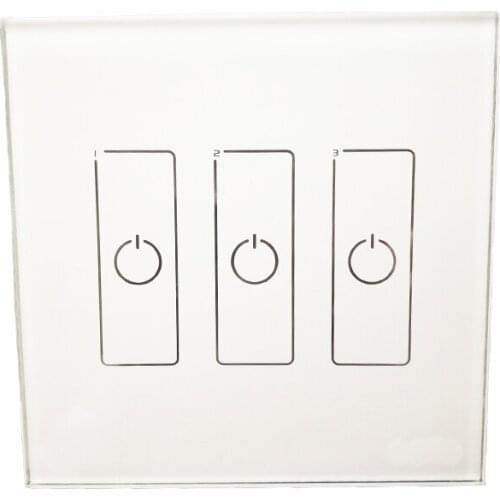 New Dali Touch Dimmer 3 Channel On/Off Switch Wall Mount Panel Dimming Controller EDA3 Unicast Broadcast Group Control