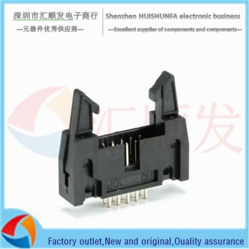 Simple horn socket straight pin spacing 2.54mm DC2-10P/20/14/16/64P buckle socket