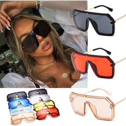 2021 Classic Retro Oversized Sunglasses Women Men Luxury Design Unisex Big Frame Lady Sun Glasses Shades Female Mirror Eyewear