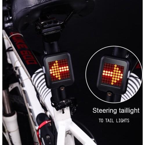 Bicycle light bike Intelligent Turn Taillight USB Charging Signal Cycling Light Brake Light LED Infrared Warning Lightbicycle