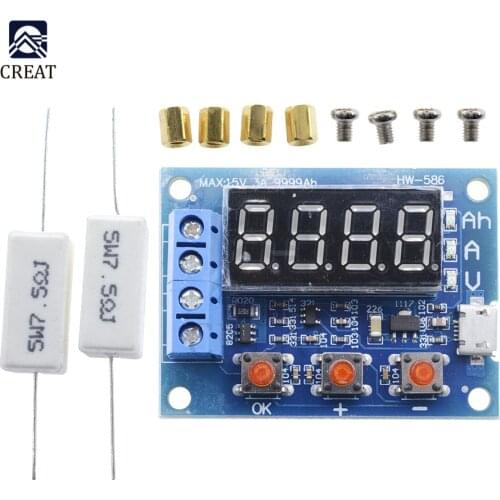 Power Battery Capacity Tester ZB2L3 LED Digital Li-ion Lithium 18650 External Load Battery Discharge Testing Analyzer Micro USB