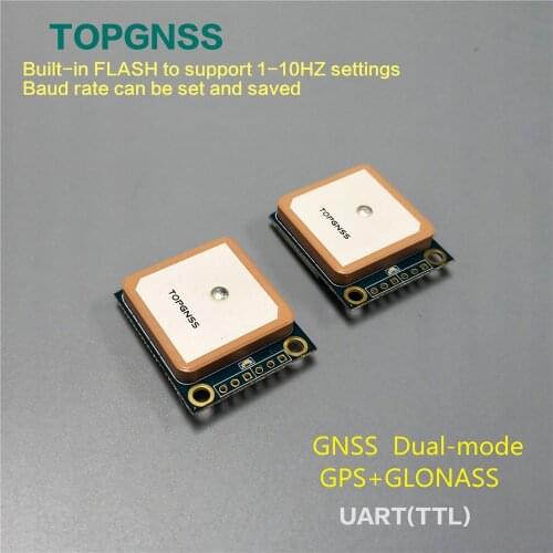 Built-in FLASH,NMEA0183 FW3.01 3.3-5V GPS Modue UART GPS GLONASS dual mode M8n GNSS Module Antenna Receiver
