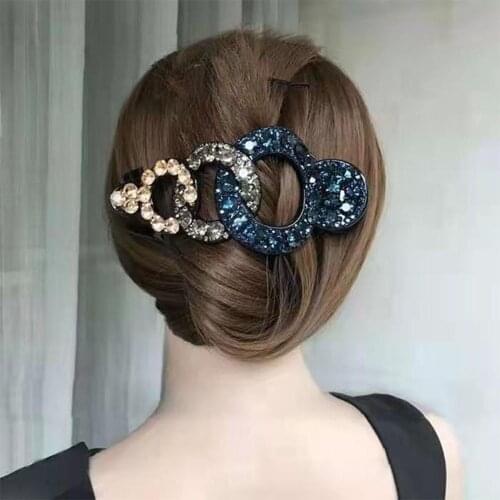 Women Hair Accessories Hair Clips Rhinestone Duckbill Hair Claws Shinning Hairpin Ponytail Rhinestone Hairgrip Hair Decoration