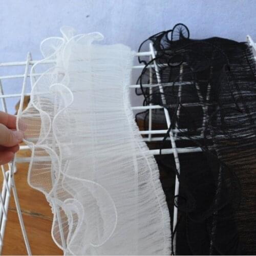 1M High Quality Elastic Tulle Lace Material Embroidery Lace Fabric Mesh 13cm Guipure Sewing Ribbon Laces Party Dress Craft P20