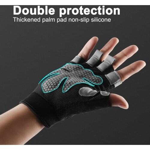 1 Pair Workout Gloves Half Finger Palm Protection Nylon Breathable Exercise Gloves Gym Gloves for Fitness перчатки без пальцев