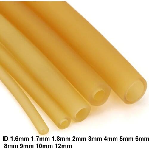 2M Nature Latex Rubber Hoses ID 1.6 1.8 2 3 4 5 6 8 9 10 12mm High Resilient Elastic Surgical Medical Tube Slingshot Catapult