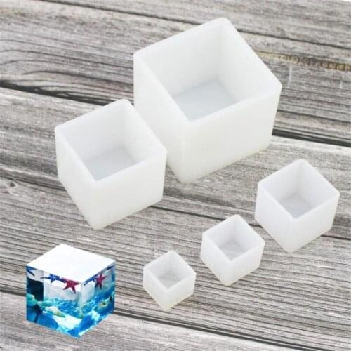 20/25/35/50/65mm DIY Silicone Pendant Mold Jewelry Making Cube Resin Casting Mould Craft Tool Crystal Epoxy Square Cylinder Mold