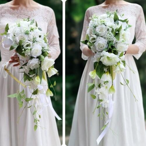 2020 Fairy Long Wedding Accessories Bridal Bouquets 23*55cm Bouquets Long Bridal Bouquets Free Shipping