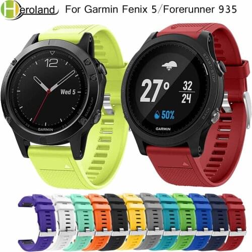 22mm sport silicone Watch Band bracelet strap for Garmin Fenix 5 quick Easy fit wrist Strap For Garmin Forerunner 935 bands hot
