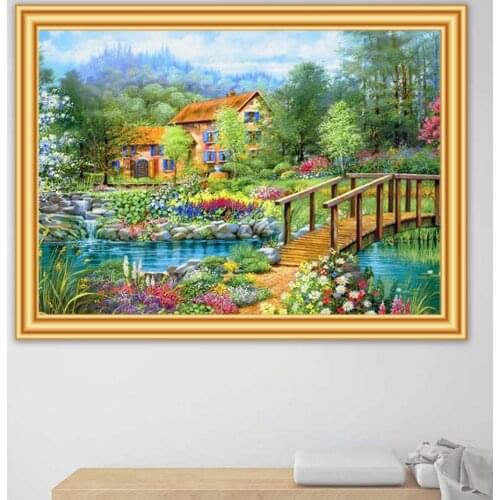 5D Diamond Painting Landscape Nature Cross Stitch Full Diamond Embroidery Mosaic Picture Needlework for Rhinestones Decor Gift