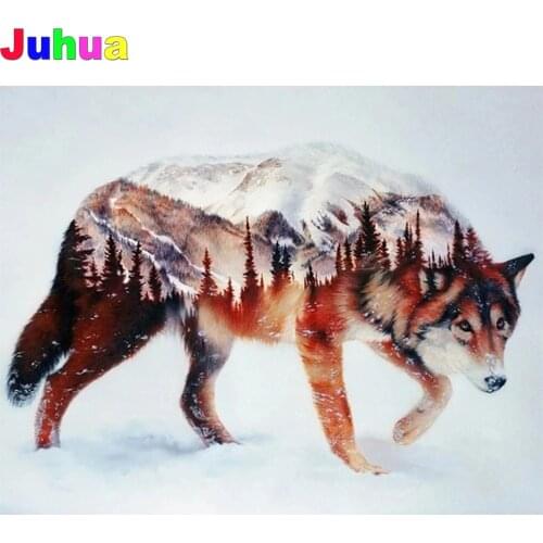 Forest wolf DIY diamond painting,full,square,round abstract landscape diamond embroidery mosaic diamond stitch 5d diy home decor