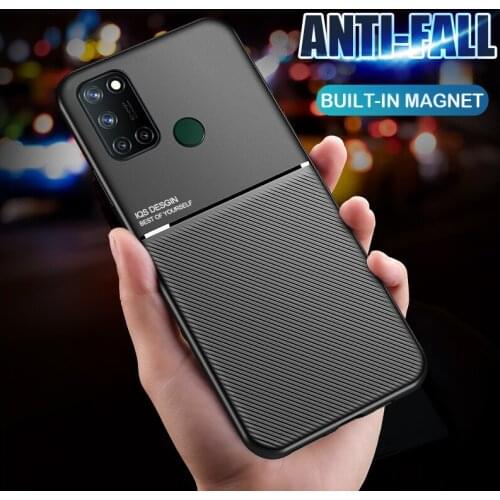 Car Magnetic Holder Case For OPPO Realme 7i Case Matte Soft Cover For OPPO Realme X7 C11 C17 X50 6 5 Pro Q V5 X2 XT X Shell
