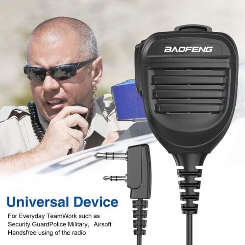 Baofeng Waterproof Shoulder Speaker Microphone for Baofeng TYT Ham Radio UV-5R BF-C9 /V9 /888S UV-10R UV-S9PLUS Walkie Talkie