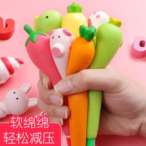 Creative stationery soft decompression neutral pen slow rebound pen lovely student vent pinch pen kawaii office supplies xiomi