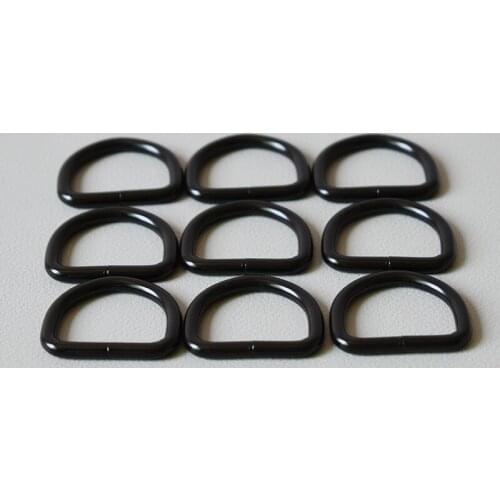 100 Pcs/Lot D Ring For (25mm) Webbing Dog Collar Connect Metal Buckle Heavy Duty Semi Ring Ribbon Clasp Knapsack Belt Buckle
