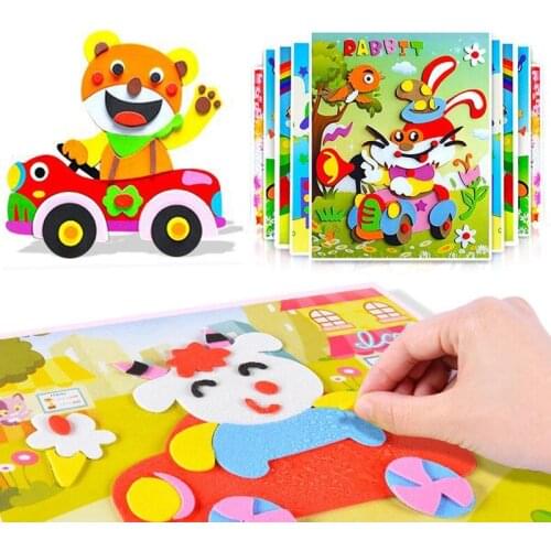 Children Montessori Toys Paper Plate Sticker DIY Toys Kids Educational Toy For Boy/Girl Early Learning