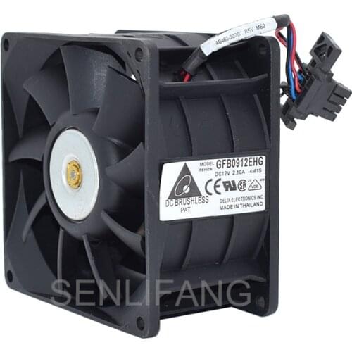 For DC BRUSHLESS 9050 GFB0912EHG 12V 2.10A 9CM COOLING FAN F6Y17R Dual Fan SERVER Cooling Original