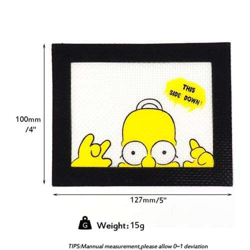 Food grade small non-stick slick oil silicone mat dab bho wax mat with silicone and fibreglass construction