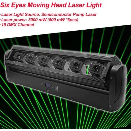 Home Party DJ Laser Projector 6 Eyes Full Color Laser Light DMX RGB Stage Effet Lighting For Music Disco Xmas Wedding Light