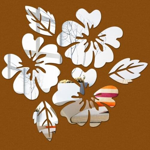 Hot sale wall sticker acrylic 3d stickers room decoration mirror sticker diy modern living room wall decal