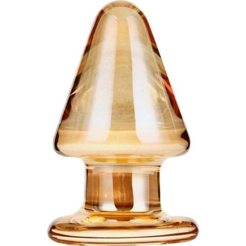 Crystal Glass Dildo Anal Sex Toys Big Anal Plug Expander Butt Plug Stimulator Sex Toys for Men Women Prostate Massager