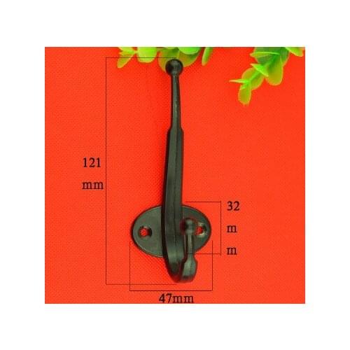 Hardware accessories Zinc alloy Cloth Hooks Vintage Black Wall Hook Hanger For Bathroom & home storage accessories