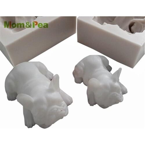 Mom&Pea MPA0741-2 Dog Shaped Silicone Mold Cake Decoration Fondant Cake 3D Mold Food Grade Mousse mold