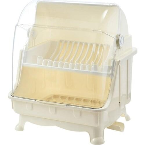 Multi-Functional Dish Drying Rack and Anti-Ash Storage Box Cutlery Holder Dish Drainer Utensil Organizer