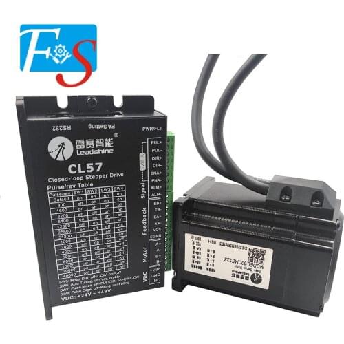 CNC controller kit Leadshine NEMA 24 2 phase 2.2N.m closed loop stepper motor60CME22X+CL57 losed Loop Servo Driver for 3DPrinter
