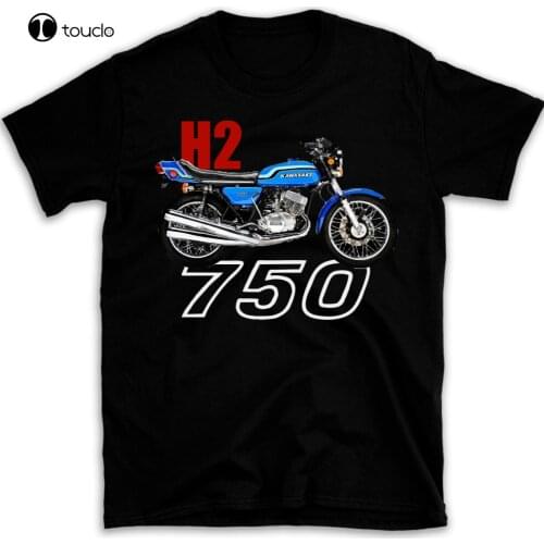 New H2 750 Motorcycle T Shirt Inspired By Classic Kawa Tee Shirt S-5Xl